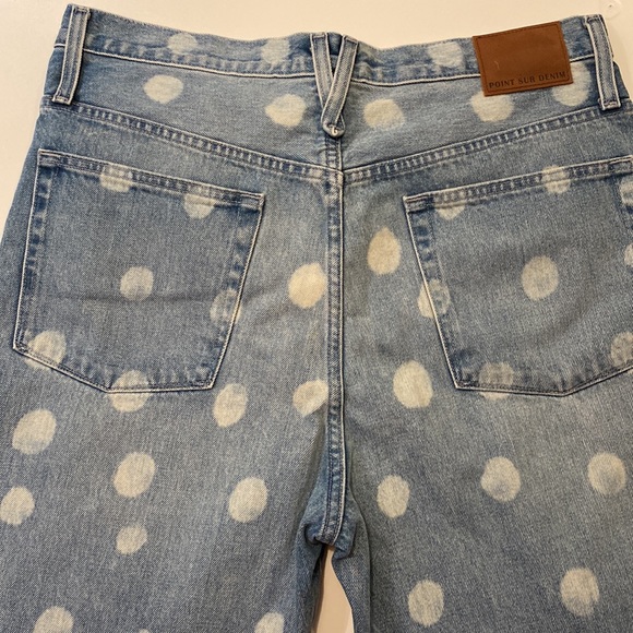 J Crew Point Sur boyfriend jean with bleached out dots, size 31 - Picture 3 of 9